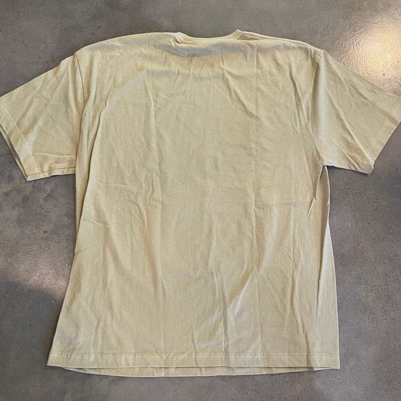 Vibes Mushroom Lets go on a trip taupe cotton tshirt mens large NEW - Picture 4 of 4